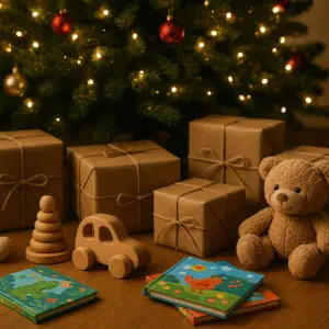 Idées cadeaux responsables pour Noël : jouets et livres de seconde main à offrir 🎄
